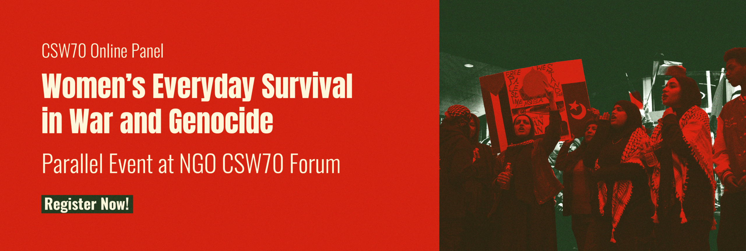 CSW70 NGO Forum: Women’s Everyday Survival in War and Genocide
